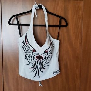 Harley Davidson "Moon Dream" leather halter top